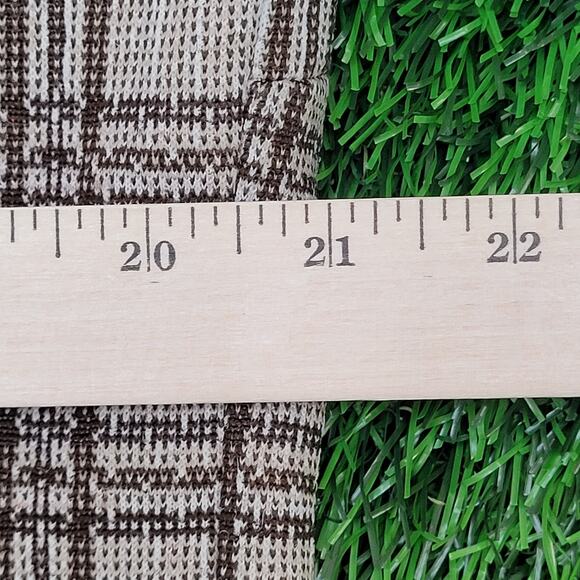 Vintage 70s MOD Blazer Plaid Jacket Womens M/L 21x28 Brown - Picture 5 of 10